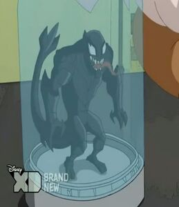 Scorpion under the influence of the Venom Symbiote in Ultimate Spider-Man.
