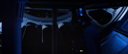 Vader searches the darkness for Luke who hid himself and refused to continue to fight.