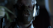 Verger wearing Hannibal's mask