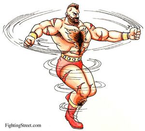 Zangief In-Game Image Double Lariat, Images, Street Fighter II, Museum