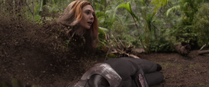 Scarlet Witch turning into dust.