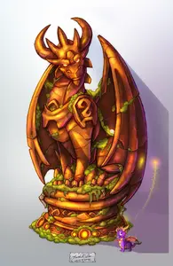 Concept of Malefor's statue.