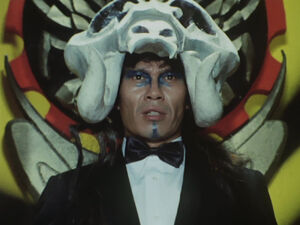 Baron Fang in a tuxedo.