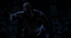 Mr. Hyde crashing through the massive Rose window at the front and center of Notre Dame explodes as Hyde crashed through it.