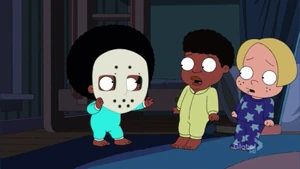 Rallo dressed as Jason Voorhees.