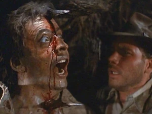 Satipo-dead.jpg (98 KB) (Indiana Jones: "Adios, estupido. (Goodbye, idiot.)") - The aftermath of Satipo's death.