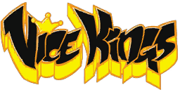 Vice Kings graffiti - black with yellow shadow