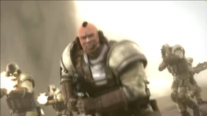 Bruce and his G Corp soldiers in his Tekken 6 ending.