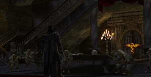 The Dwergi surround and confront Van Helsing.