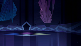 Blue Diamond Lower depiction of her Mural alongside Pink Diamonds Mural