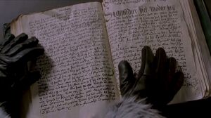 The pages of the Klaus Bók (Book of Klaus) containing the written entirety of the dreaded Santa Claus saga.