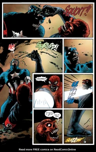 Red Skull finally killing his arch-nemesis.