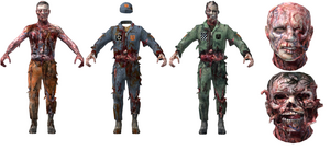 Models of zombies for the map "Moon".