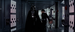 During the battle, Vader learned about the progress of the battle from Lieutenant Tanbris: the station's point defense systems were not tight enough to effectively counter the Rebel's thirty snubfighters.