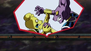 Ep105 Screenshot 0351.jpg (104 KB) Quitela fighting Beerus.