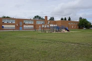 Queen Victoria Elementary School playground and field.