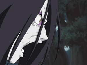 Orochimaru's finally loses his calmness.