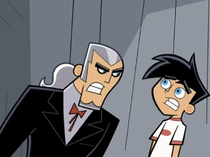 (Danny: I don't know what you're up to Plasmius, actually I do you just told me.) "That's right, and say a word and I'll share your secret with..."