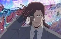 Sayer's scarred face.