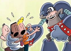 Sir Stinks A Lot grabbing Old George and Old Harold