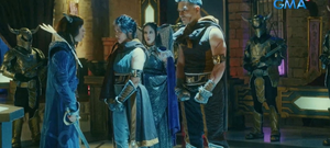 Zardoz confronts Takeo and Arisa for their loyalty towards General Watson