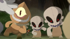 The army of dolls marching towards Don Andrés and preparing devious methods for him.