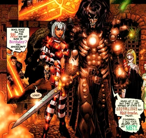 Absinthe dragging his sword to fight Blaquesmith.