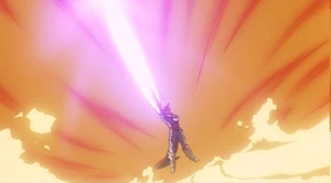 Janemba using the blast part of his Dimensional Sword Attack