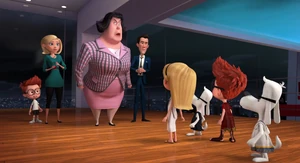 Grunion turning to both Shermans not knowing which one is the real one.