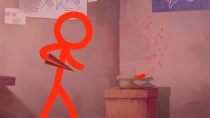 The Dark Lord shows ViraBot's power to his friend.