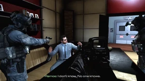 Ramos being interrogated by Keegan.