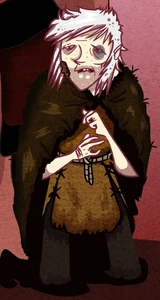 Reek finally released from his cell and allowed to wear some ragged clothes.