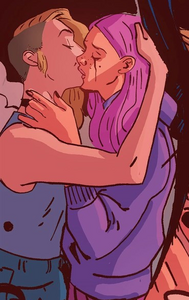 Susie kissing Julie in a dream sequence