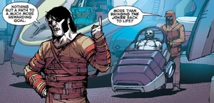 Terminal's appearance in Escaping the Grave comic