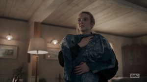 Villanelle receiving new clothes from her mother.