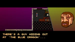 Aubrey informing Biker of a Chinese restaurant owner and technician who works for 50 Blessings.