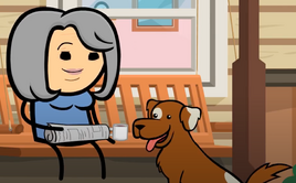 OldLadyAndDog
