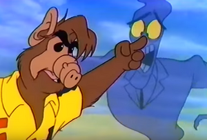 Alf confronting Smoke during a musical number.