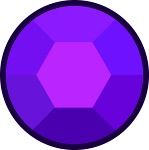 Sugilite amethyst gem twilight.png (27 KB) Amethyst's gemstone on Sugilite, featuring a hexagonal facet. It is a tetradecahedron. It is located on her chest.
