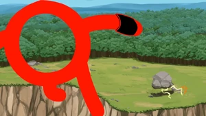 The Dark Lord tries to escape, realising the Second Coming is stronger.