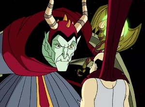 The Goblin King confronting Krudsky before imprisoning him for his treachery.