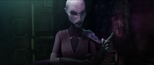 Ventress eventually informs Anakin that while on the run, Ahsoka had contacted her friend, Barriss Offee, who had told them to meet her at the warehouse where the nanodroids were stored.