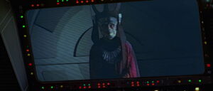 Nute Gunray welcoming Chancellor Valorum's ambassadors.