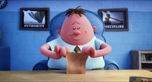 Mr. Krupp about to eat his lunch...