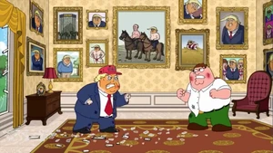 Trump and Peter fight in Trump's picture room.