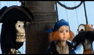 From right to left: Horace Horrible, Pirate Percy and the Skin Taker/Jawbone