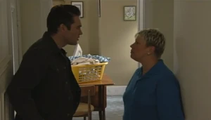 Trevor Morgan clashing with Little Mo's grandmother Mo Harris.
