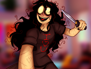 John stabbing the protagonist.