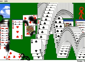 The Dark Lord attacks the Chosen One with cards.