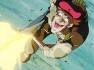 Mash shooting after being shot in the head.